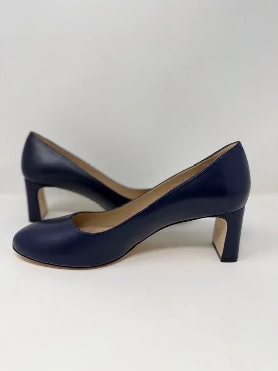 New Stuart Weitzman Babette Pump Blue Leather Sz 9 - Picture 11 of 15
